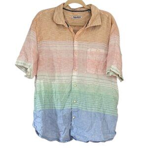 Tommy Bahama “Sand Linen Easy Sunrise” Camp Shirt – Multicolor Linen Button-Up